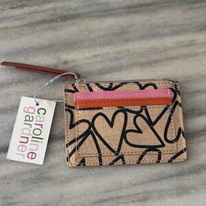 NWT -CAROLINE GARDNER SHORT PATCH PURSE -rose gold